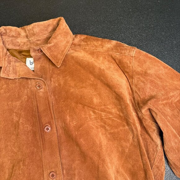 Vintage Bagatelle Womens Brown Suede Leather Button-Up Bodysuit Shirt Size Large - Picture 6 of 7